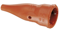 Розетка резиновая с заземлением оранжевая 250В 16А IP44